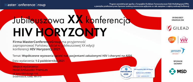 XX konferencja HIV HORYZONTY – agenda