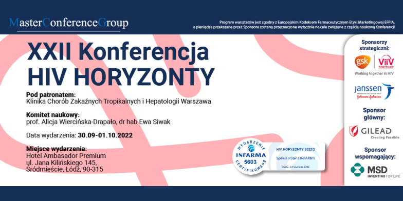 XXII Konferencja HIV HORYZONTY 2022